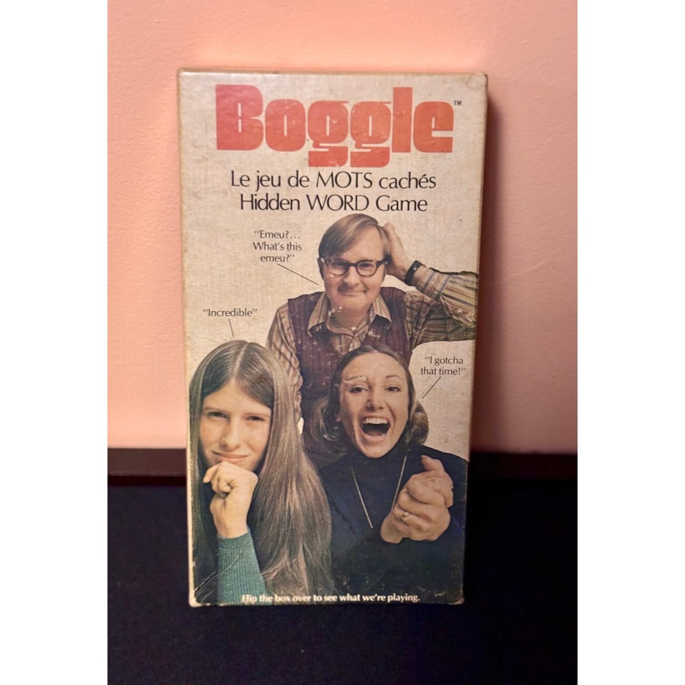Vintage Boggle Game Parker Brothers 1970s Word Game Retro Board Game French